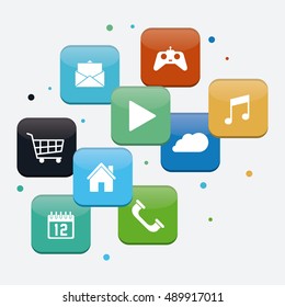 Apps and frames icon set