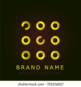 Apps golden metallic logo