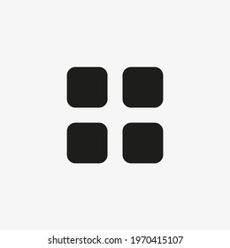 Apps grid menu icon. Manage mobile apps button for UI design.
