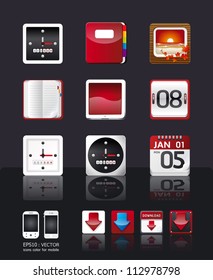 apps icon set vector/tablet & mobile phone apps