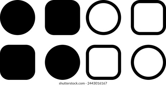 apps icon, sign, or symbol in glyph and line style isolated on transparent background. Vector illustration