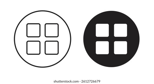 Apps icons in black fill and line style