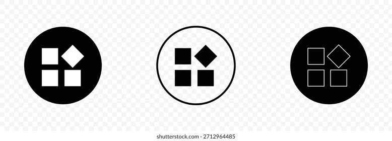 Apps Icons in schwarzer Füllung und Linienstil .Vector Illustration .EPS 10 .