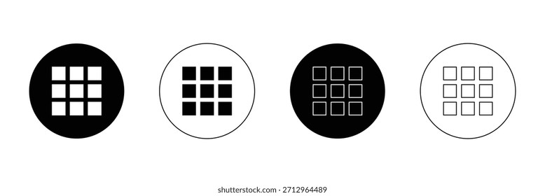 Apps Icons in schwarzer Füllung und Linienstil .Vector Illustration .EPS 10 .