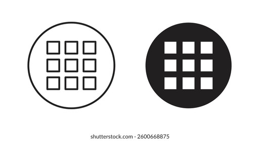 Apps icons graphics set vectors