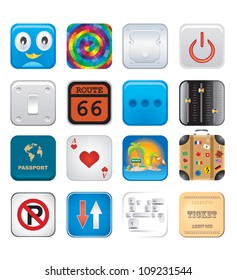 apps icons set six