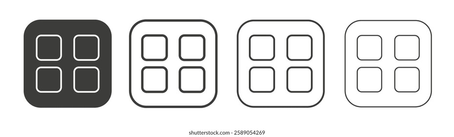 Apps icons set vectors graphic designs