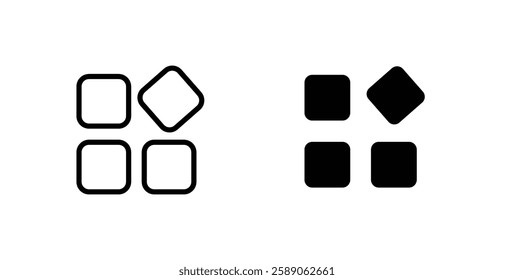 Apps icons thin line illustrations designs