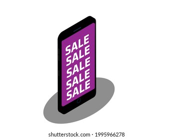 Apps internet promotion on mobile phone screen