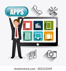 Apps market design, vector illustration eps 10.