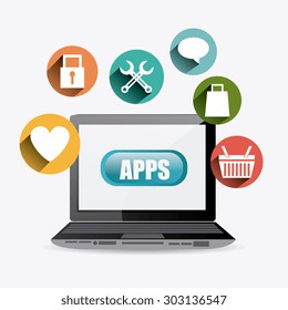 Apps market design, vector illustration eps 10.