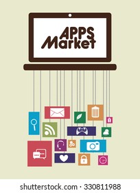 apps market design, vector illustration eps10 graphic 