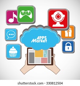 apps market design, vector illustration eps10 graphic 