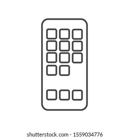 Apps on smartphone screen icon isolated on white background. Gadget symbol modern, simple, vector, icon for website design, mobile app, ui. Vector Illustration