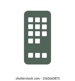 Apps on smartphone screen icon isolated on white background. Gadget symbol modern, simple, vector, icon for website design, mobile app, ui. Vector Illustration
