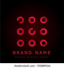 Apps red chromium metallic logo