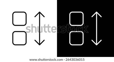 Apps sort icon Flat style logo vector. perfect for UI designs