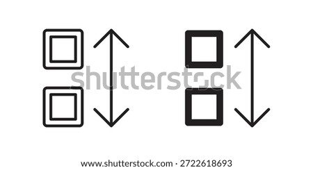 Apps sort icon pictogram in trendy outline style. icon, sign or symbol.