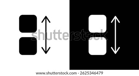 Apps sort icon simple line vector. Symbol, logo.