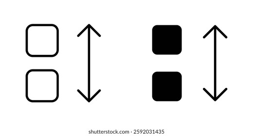 Apps sort icon symbol collection on white background.