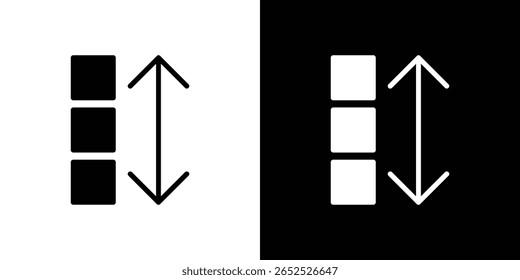App ordenar icono símbolo colección. Vector plano ilustración de stock.