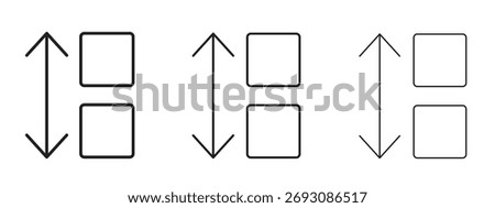 Apps sort icon symbol. Linear style sign for mobile concept