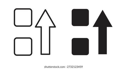 Icono de clasificación de App. Ilustración vectorial, plano y carrera