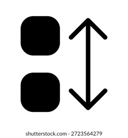 Apps Sort Icon Vector Symbol Design Illustration