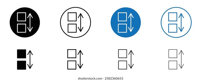 Apps sort icons pack vectors for app and web ui designs