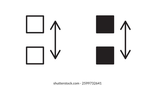 Apps sort vector icon set in black color.