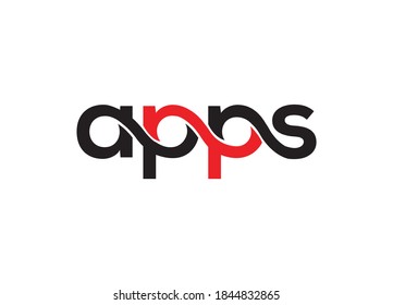 Apps typography wordmark minimalist logo design