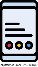 icono de línea de color vectorial de aplicaciones