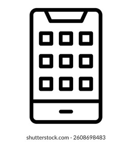 Apps Vector Line Icon Design