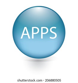 Apps word blue button 