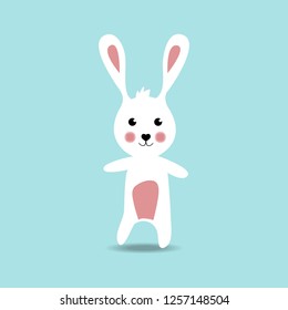 appy Easter Bunny Vector illustration. Cute Rabbit cartoon .