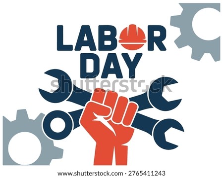 appy Labor Day Tools Typography – Wrench Gear Worker Design