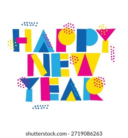 appy New Year Festival Vector Illustration with Colorful Fireworks Celebration Design Concept