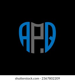 APQ letter logo creative design. APQ unique design.
