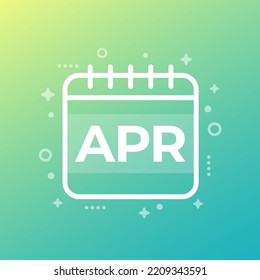 APR icon, Annual percentage rate vector