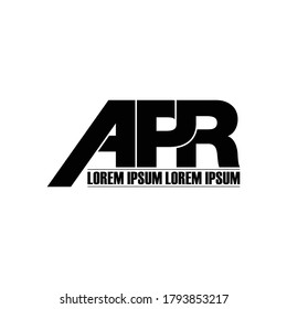 APR letter monogram logo design vector
