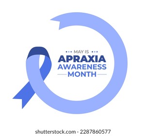 Apraxia Awareness Month background or banner design template celebrate in may