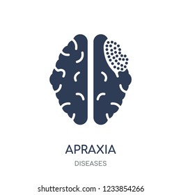 Apraxia icon. Apraxia filled symbol design from Diseases collection. Simple element vector illustration on white background