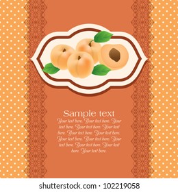 Apricot card with lace