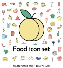 apricot colored icon. food icons universal set for web and mobile