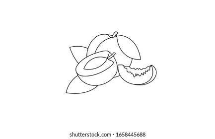 albaricoqueros coloreando fruta de libro para educar a los niños. Obtener páginas de colores
