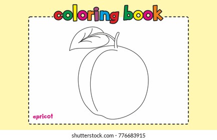 Apricot Coloring Book For kids/children