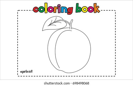 Apricot Coloring Book, Coloring Page