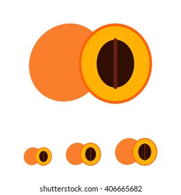 Apricot and cut apricot half