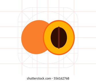 Apricot and cut apricot half