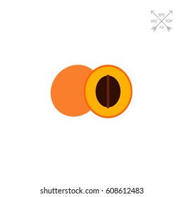 Apricot and cut apricot half